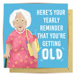 Greeting Card Getting Old Lady