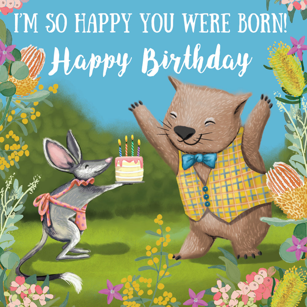 Mini Card Best Friends Wombat and Bilby