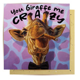 Greeting Card Cigar Giraffe