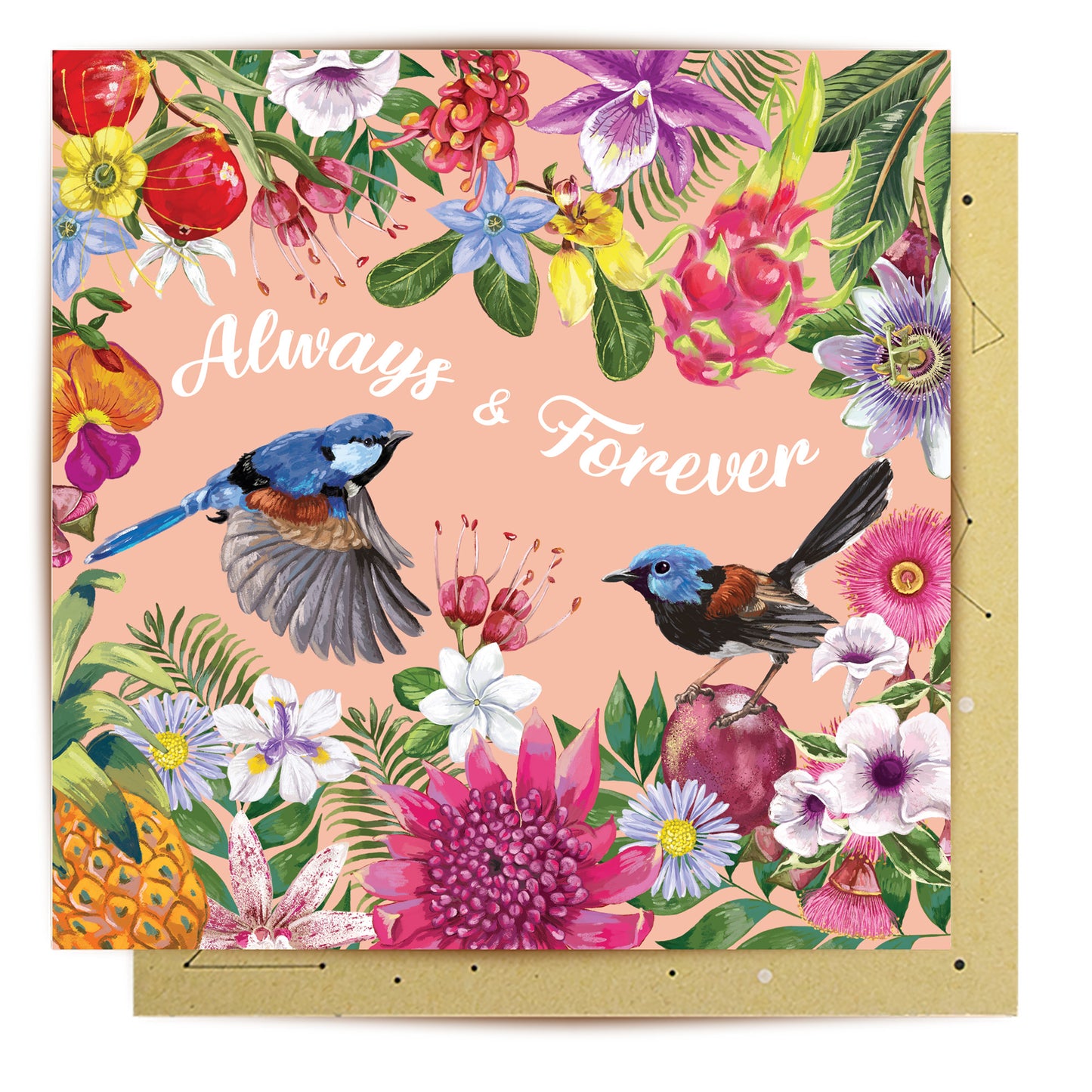 Greeting Card Fairy Wrens Love