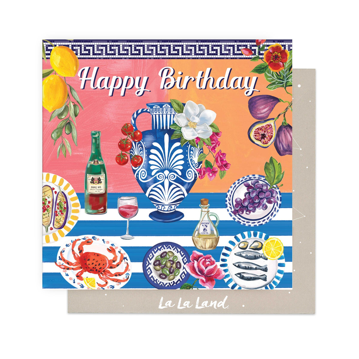 Greeting Card Mediterranean Birthday