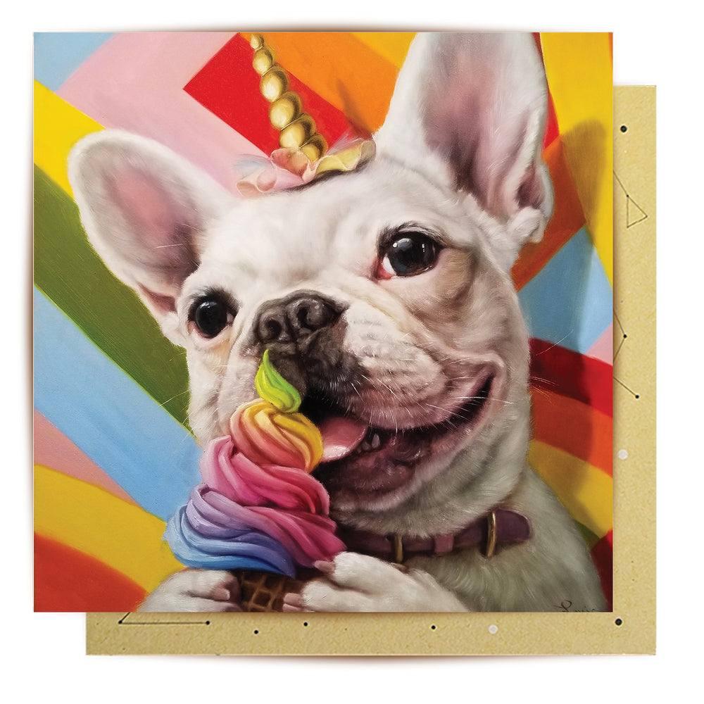 
                      
                        Greeting Card Rainbow French Bulldog
                      
                    