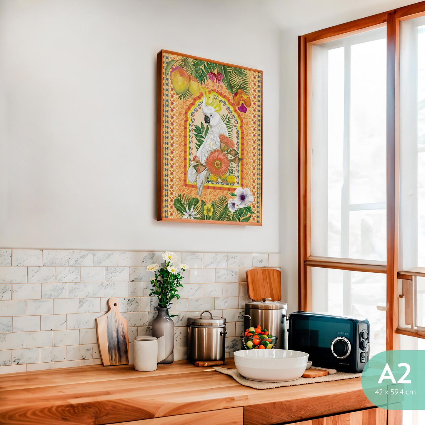 Art Print Tropicana Australiana White Cockatoo