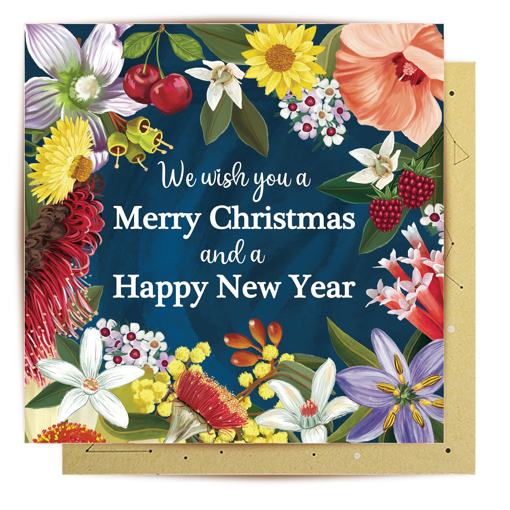 Greeting Card Blooming New Year