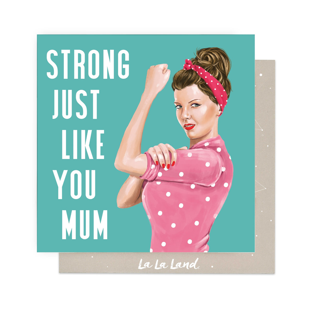 Greeting Card Strong Like Mum