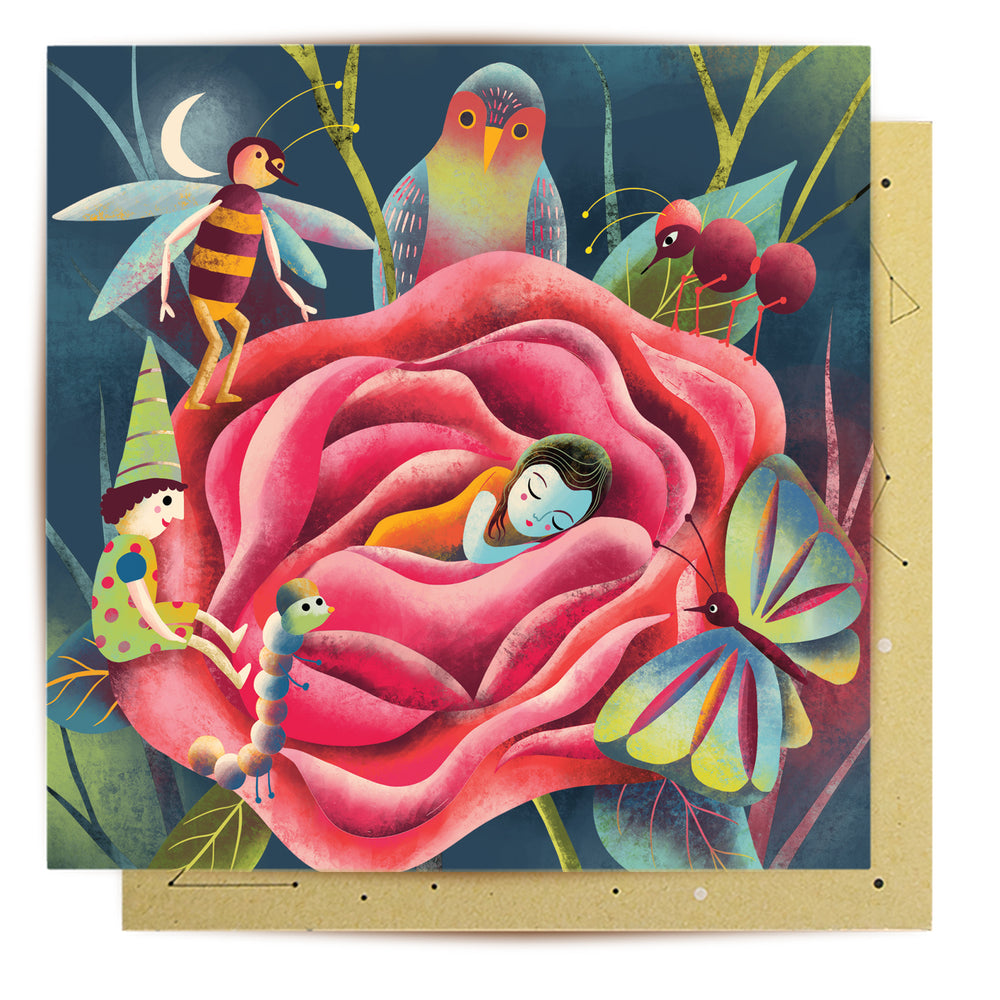 Greeting Card Folktale Rose