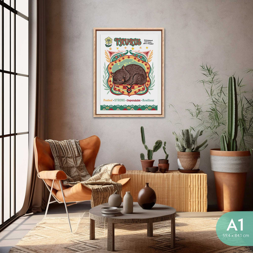 Art Print Aussie Astrology Taurus