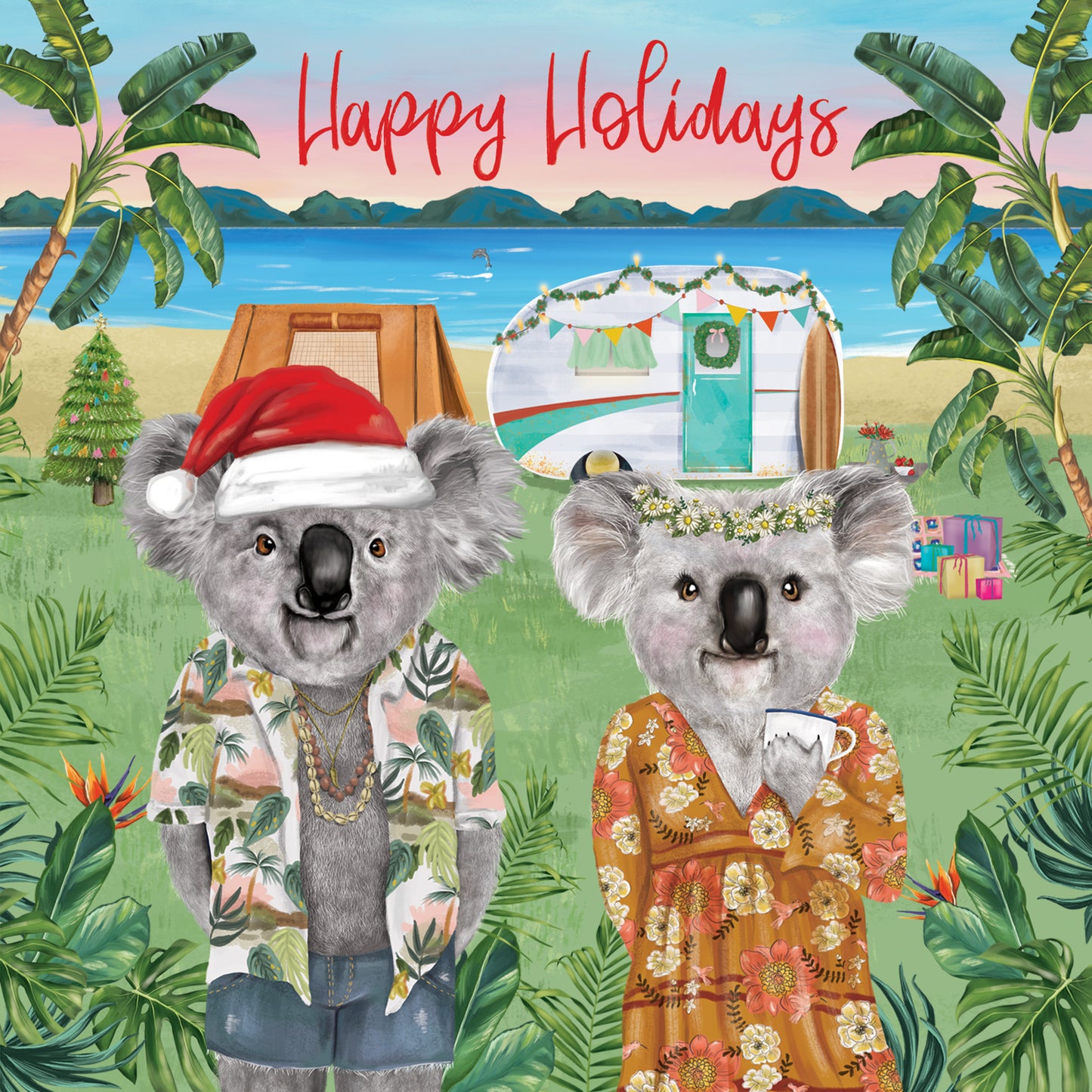 Greeting Card Bob & Barb Camping