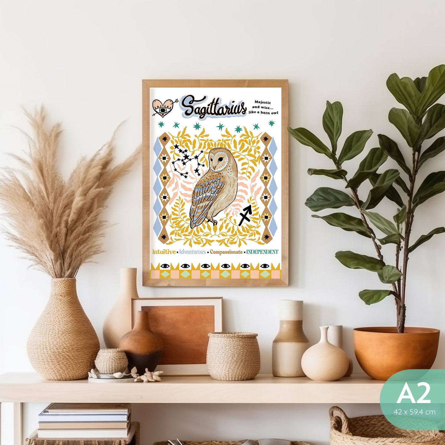 Art Print Aussie Astrology Sagittarius