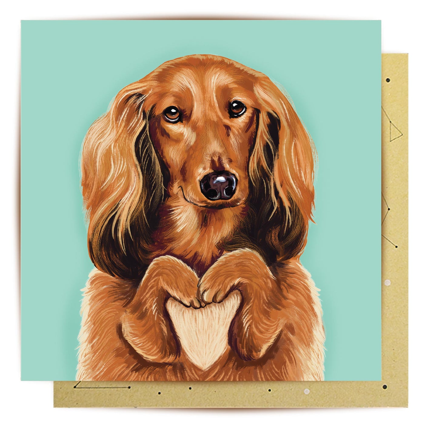 Greeting Card Loving Dachshund