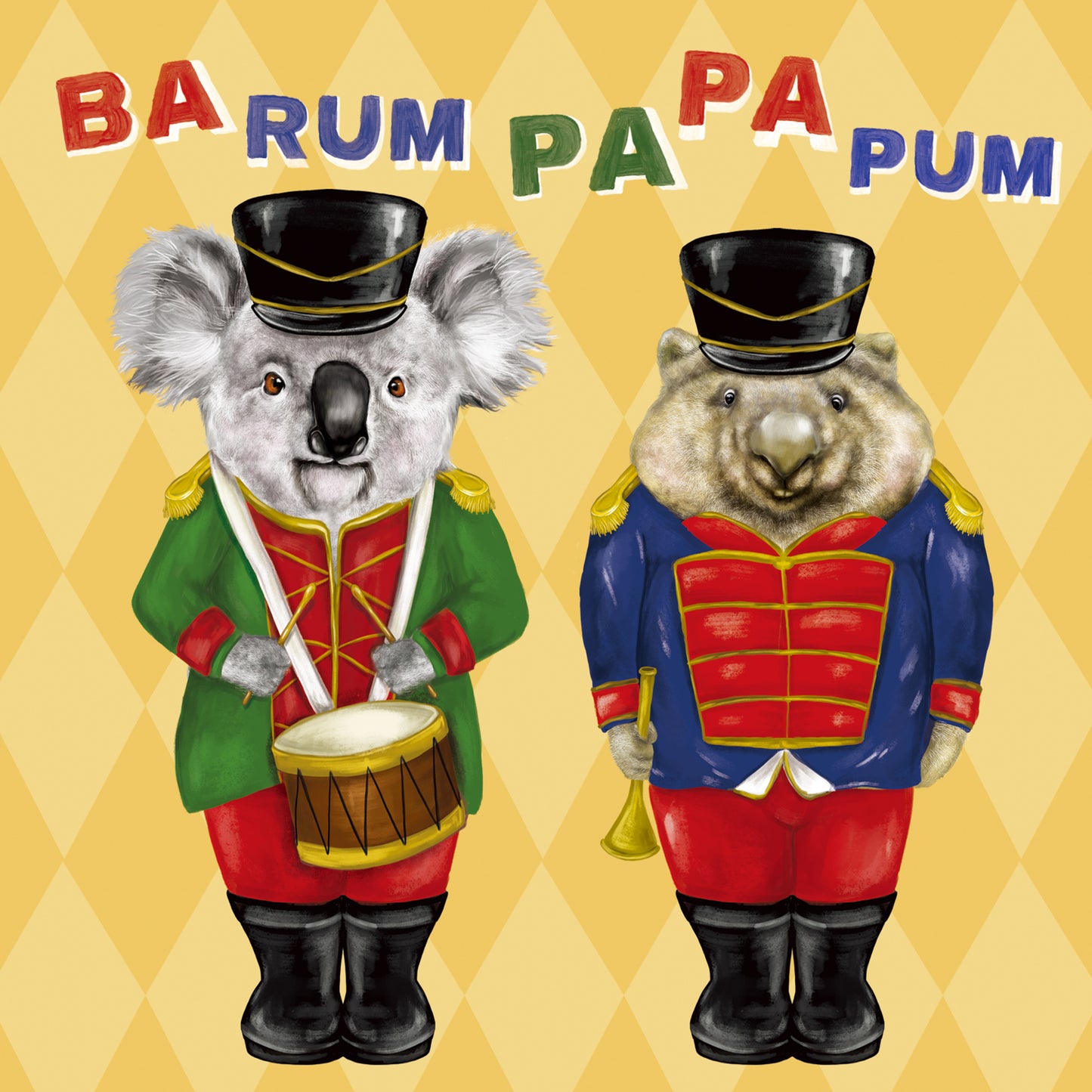 Greeting Card Fuzzie Nutcrackers