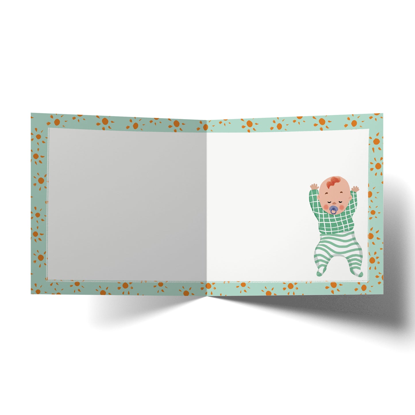 Greeting Card Cute Little Human Boy