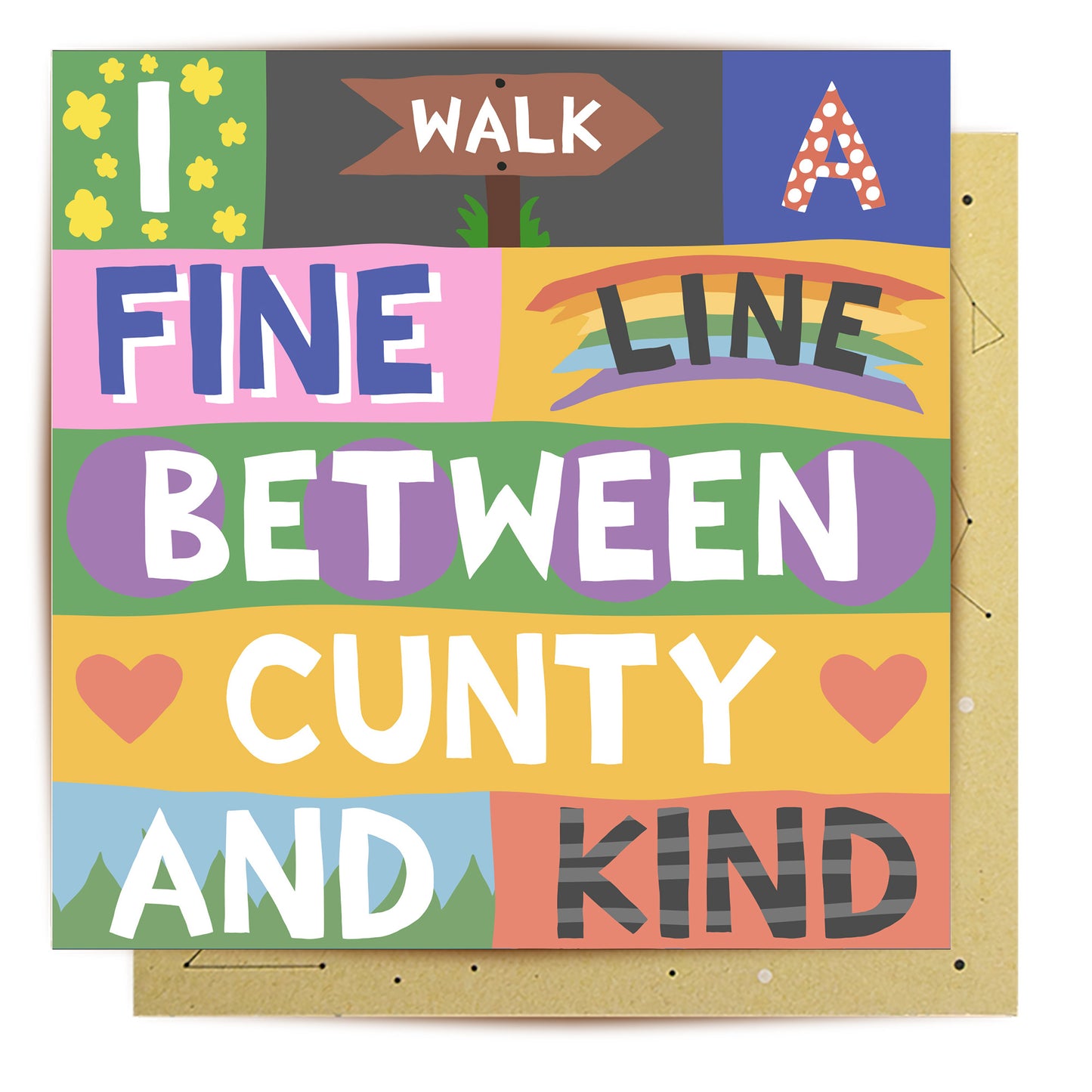 Greeting Card Cunty And Kind