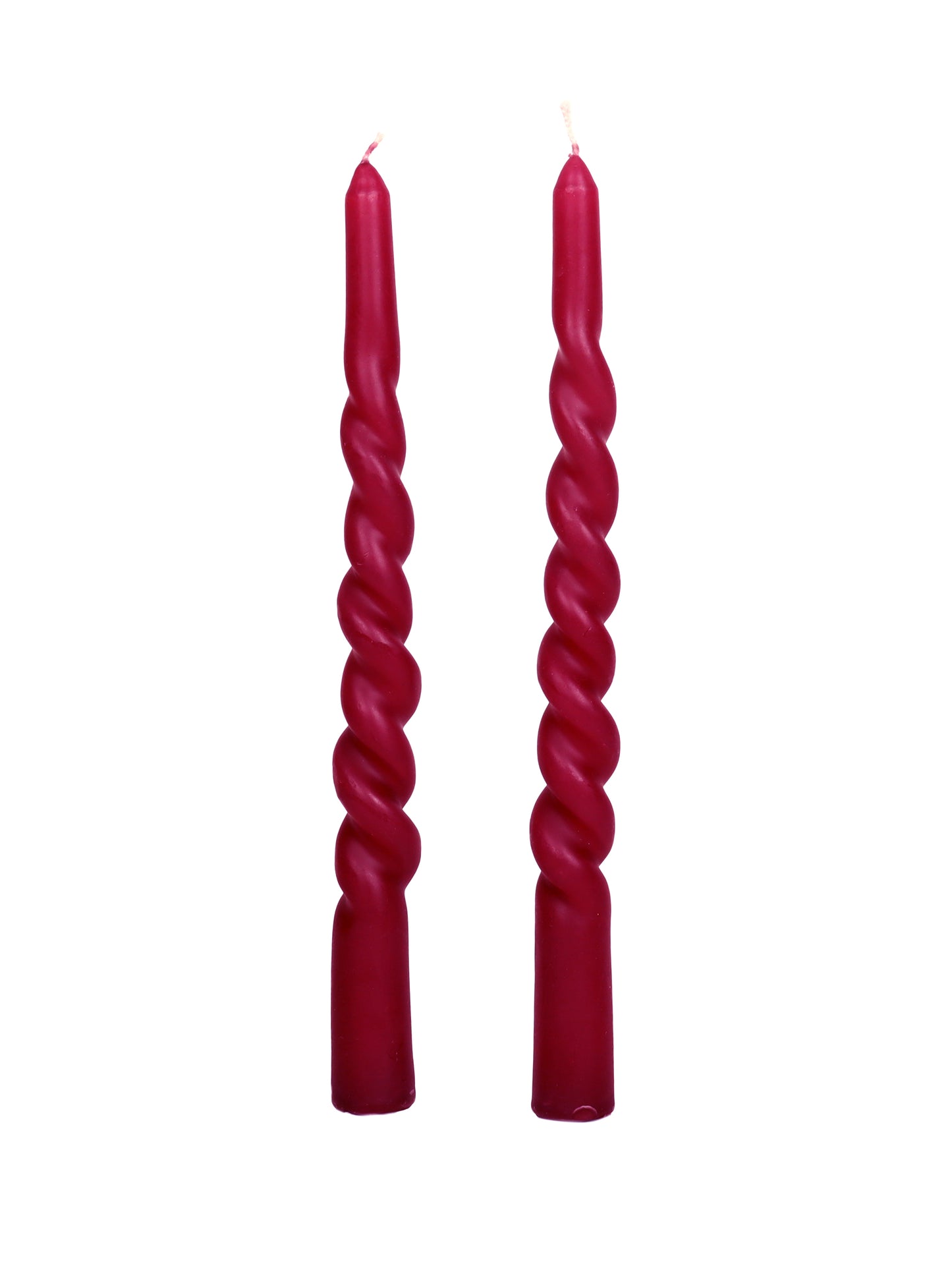 Spiral Taper Candle Merlot Red