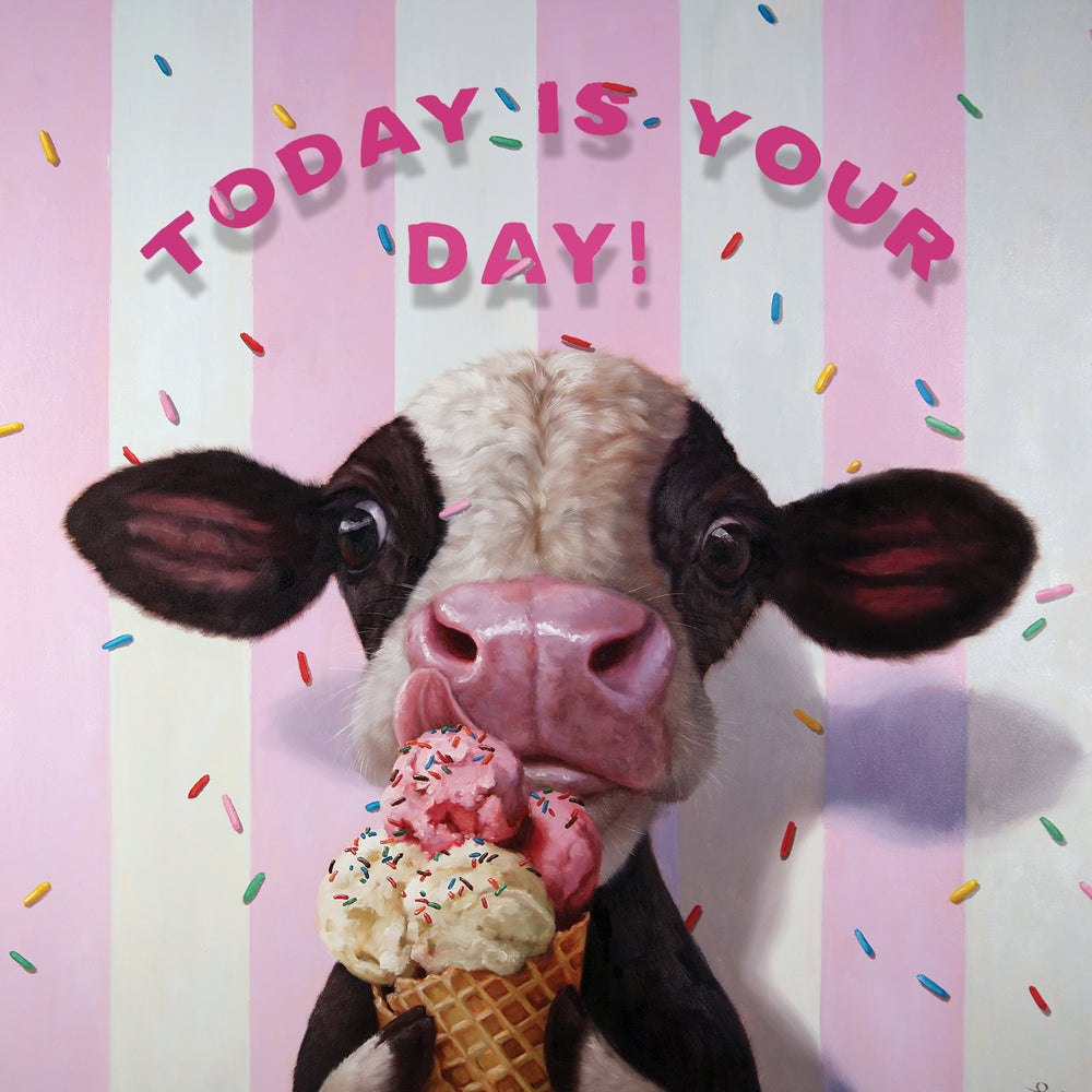 Greeting Card Cow Sprinkles