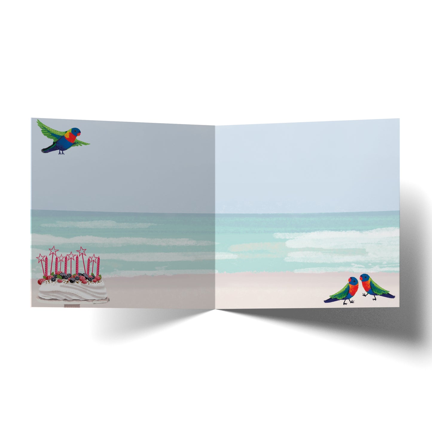 Greeting Card Pavlova Candle Beach