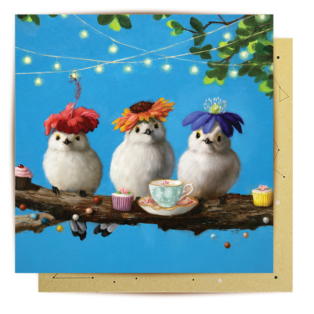 
                      
                        Greeting Card Flower Hat Birds
                      
                    