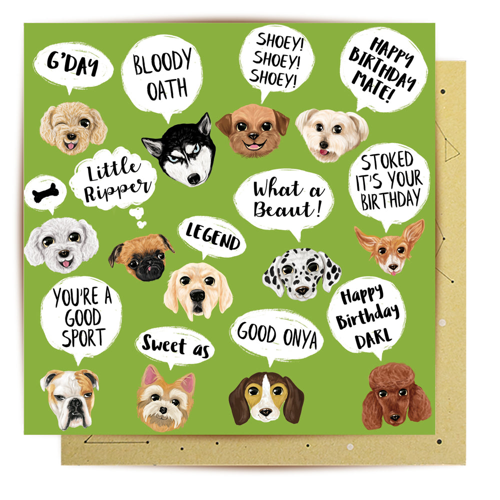 
                      
                        Greeting Card Dog's Speech
                      
                    