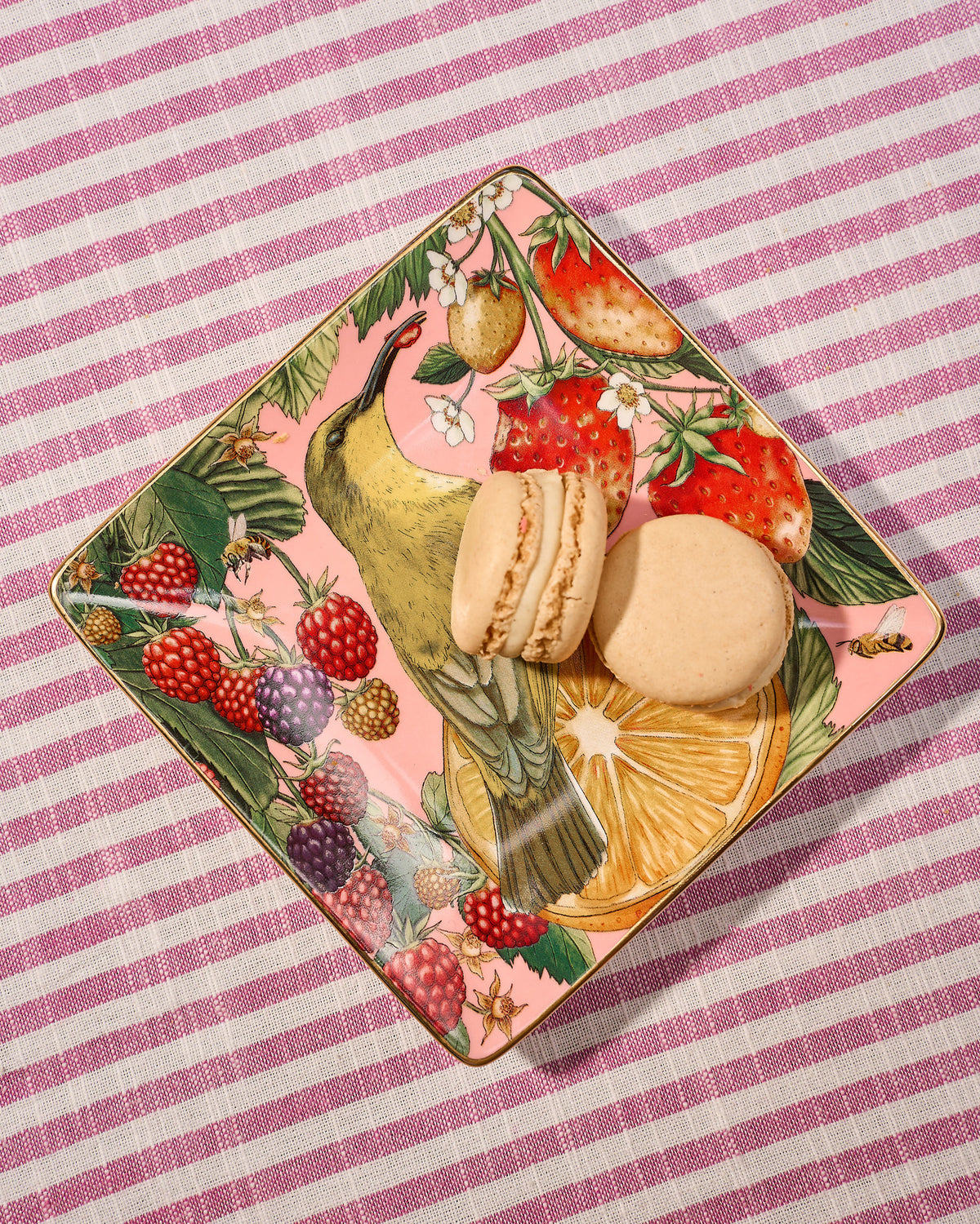 Square Trinket Tray Bountiful Harvest