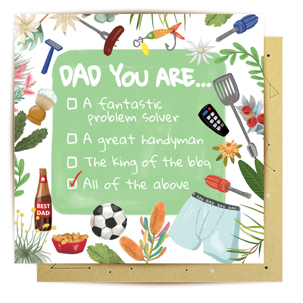 Greeting Card All Of The Above Dad