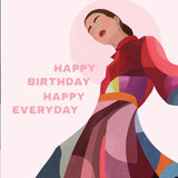 Greeting Card Let's Celebrate Girl