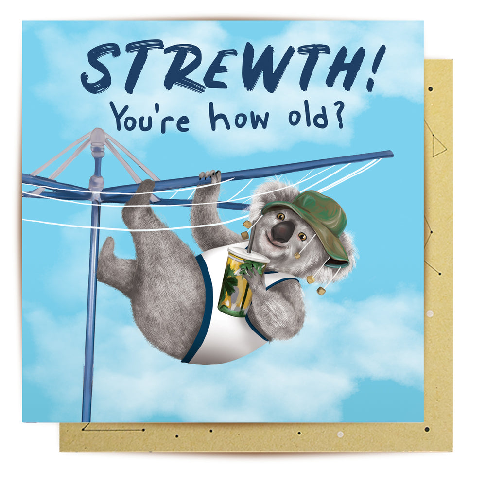 
                      
                        Greeting Card Strewth
                      
                    