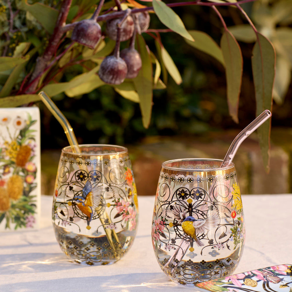Glass Tumbler Set Large (Set of 2 glasses) Royal Botanic Gardens Victoria