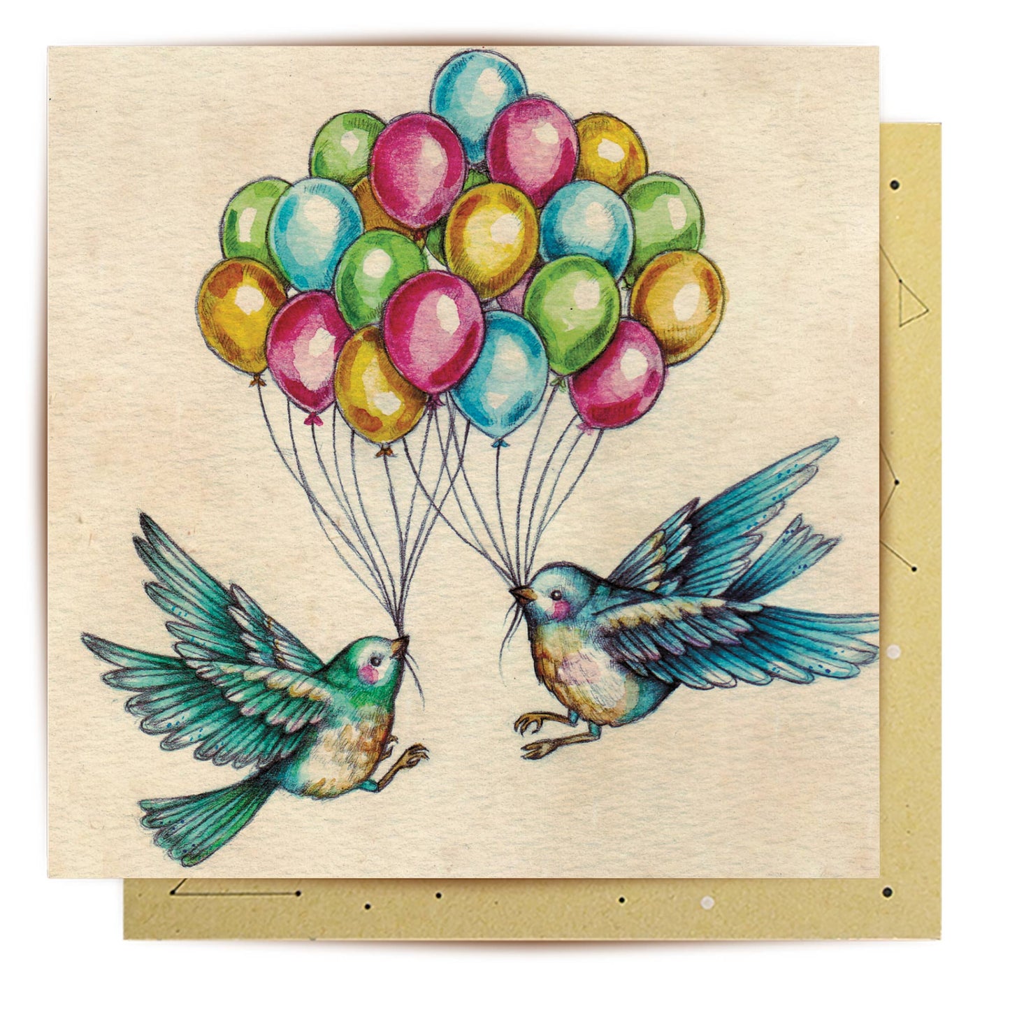Greeting Card Birthday Bird