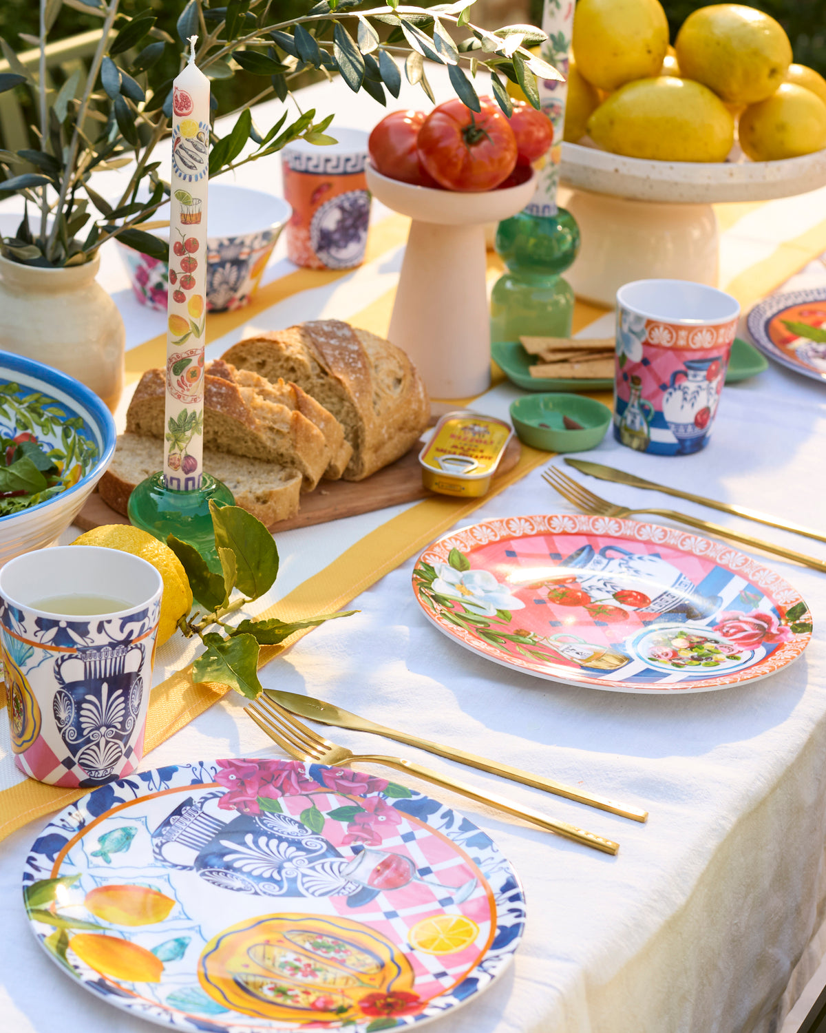 Plate Set Mediterranean Summer