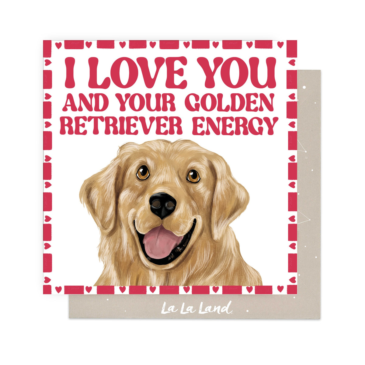 Greeting Card Golden Retriever Energy