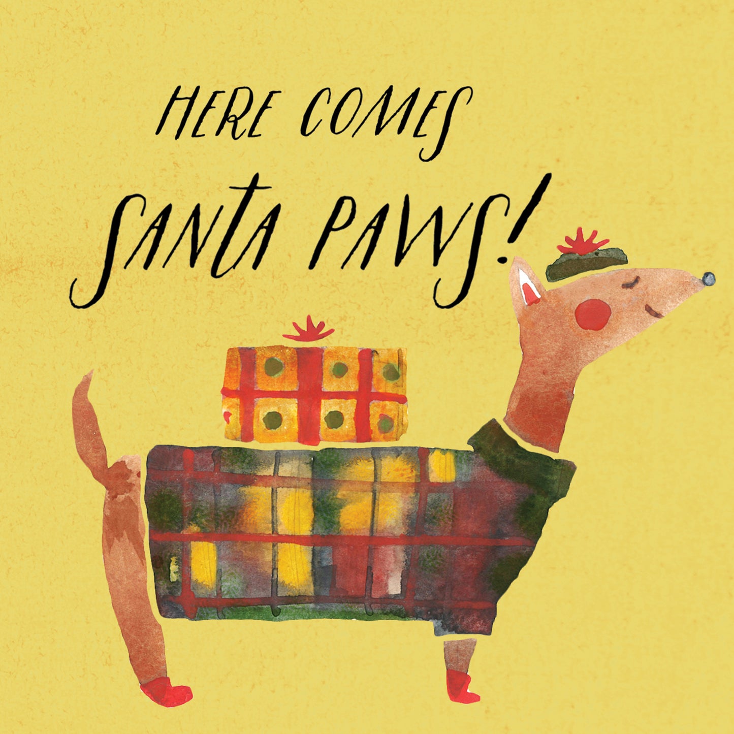 Greeting Card Santa Paws