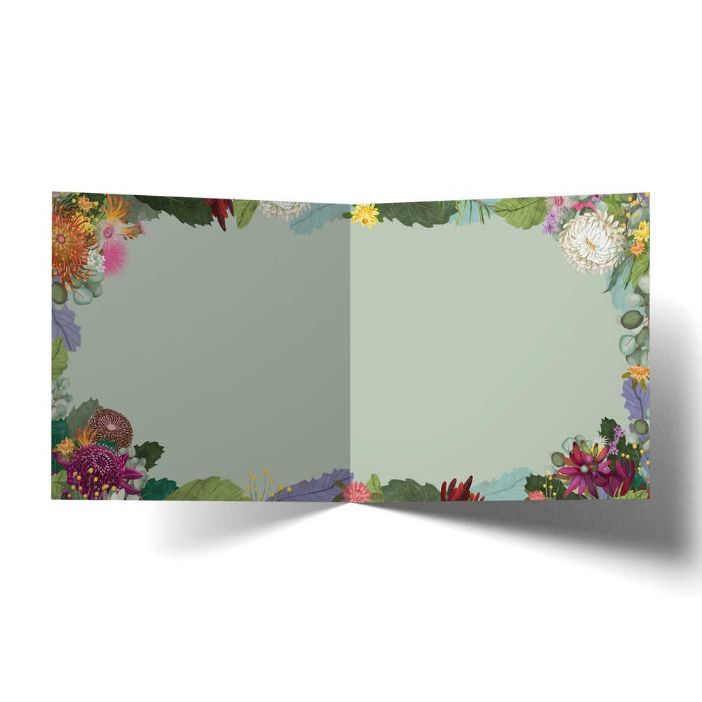 Greeting Card Bush Blooms Floral