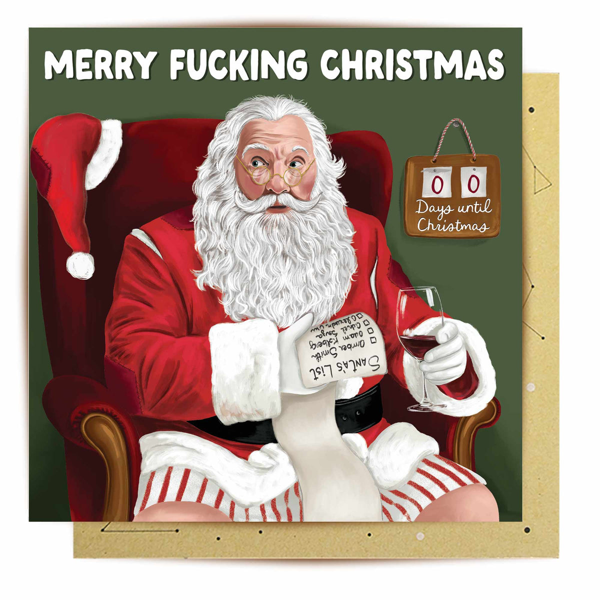 Greeting Card Merry Fucking Christmas
