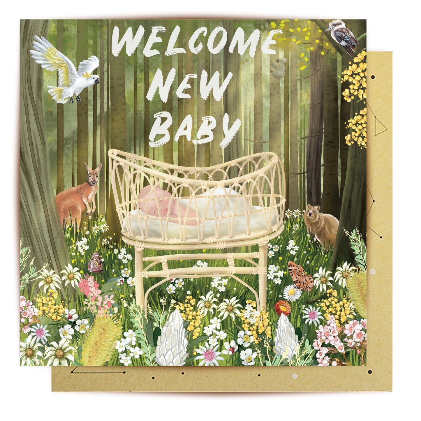 Greeting Card Cane Cot