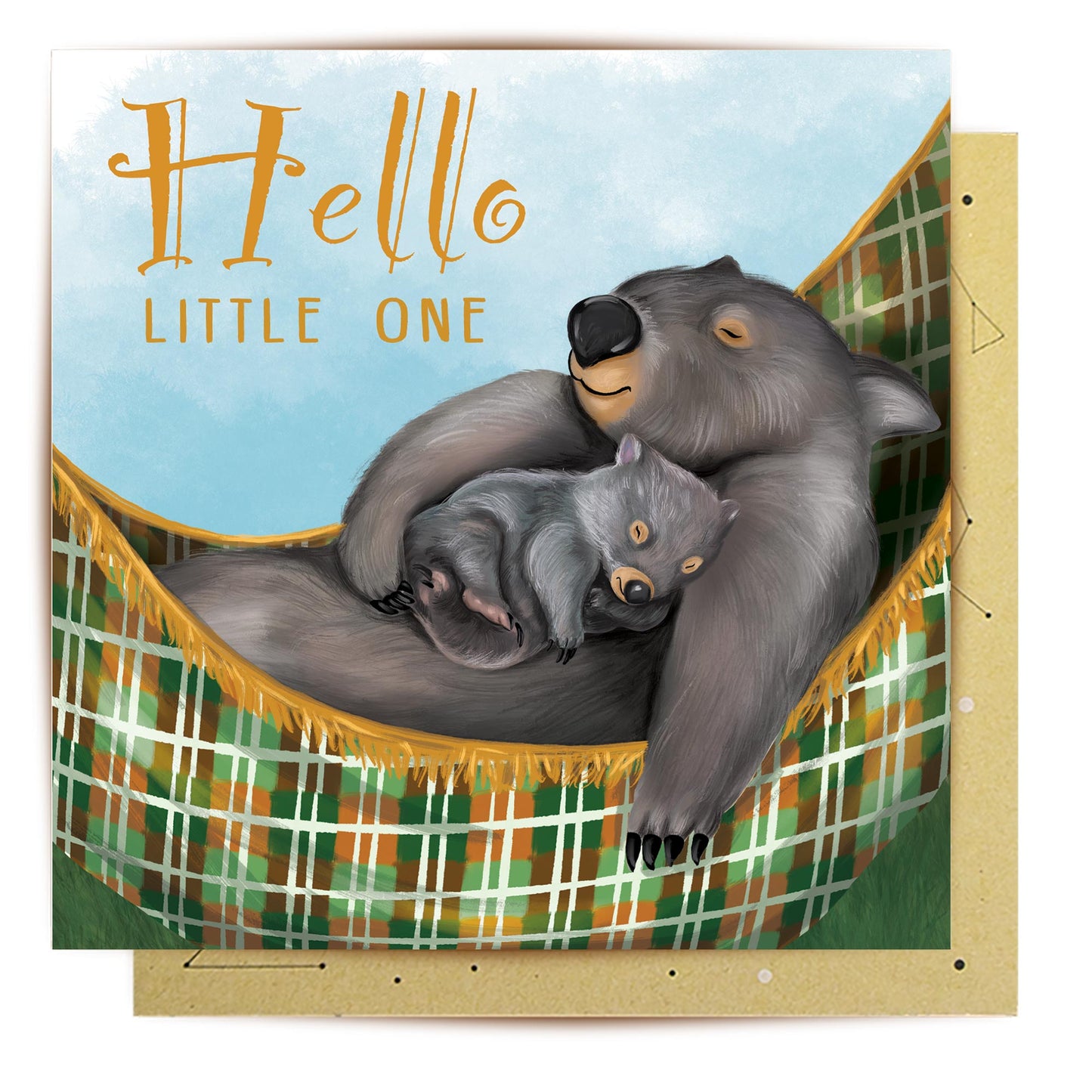 Greeting Card Little One Wombat