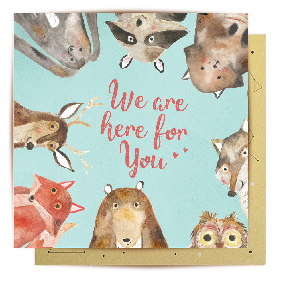 
                      
                        Greeting Card We're Here For You
                      
                    