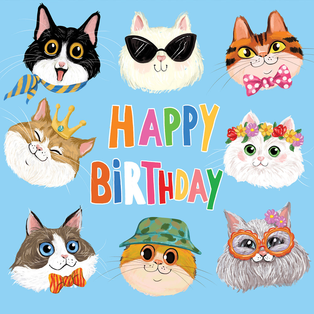 
                      
                        Greeting Card Happy Birthday Cat Family
                      
                    