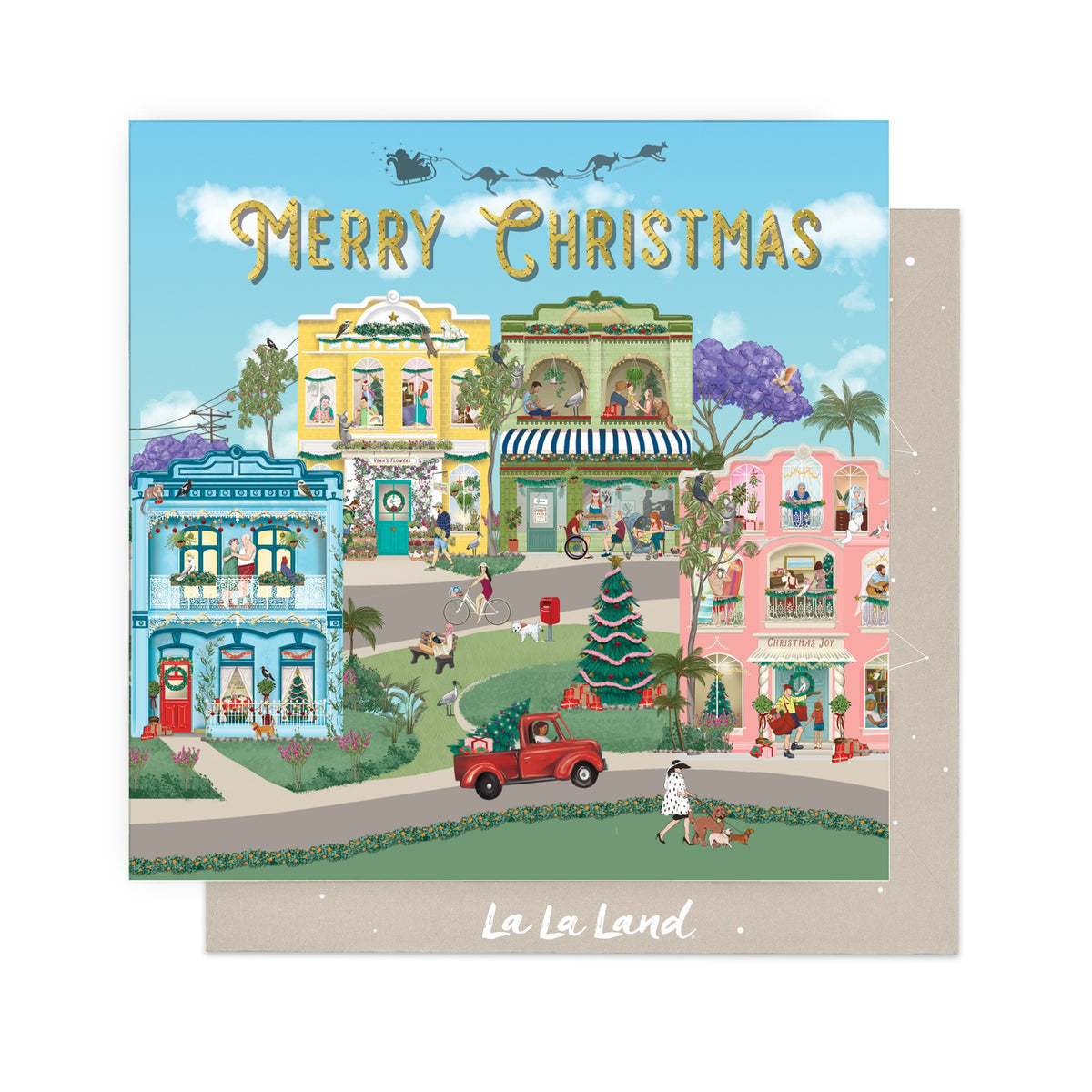 Greeting Card Neighbours On Christmas