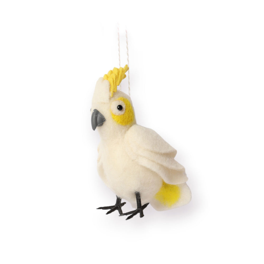 3D Bauble Felt Cockatoo