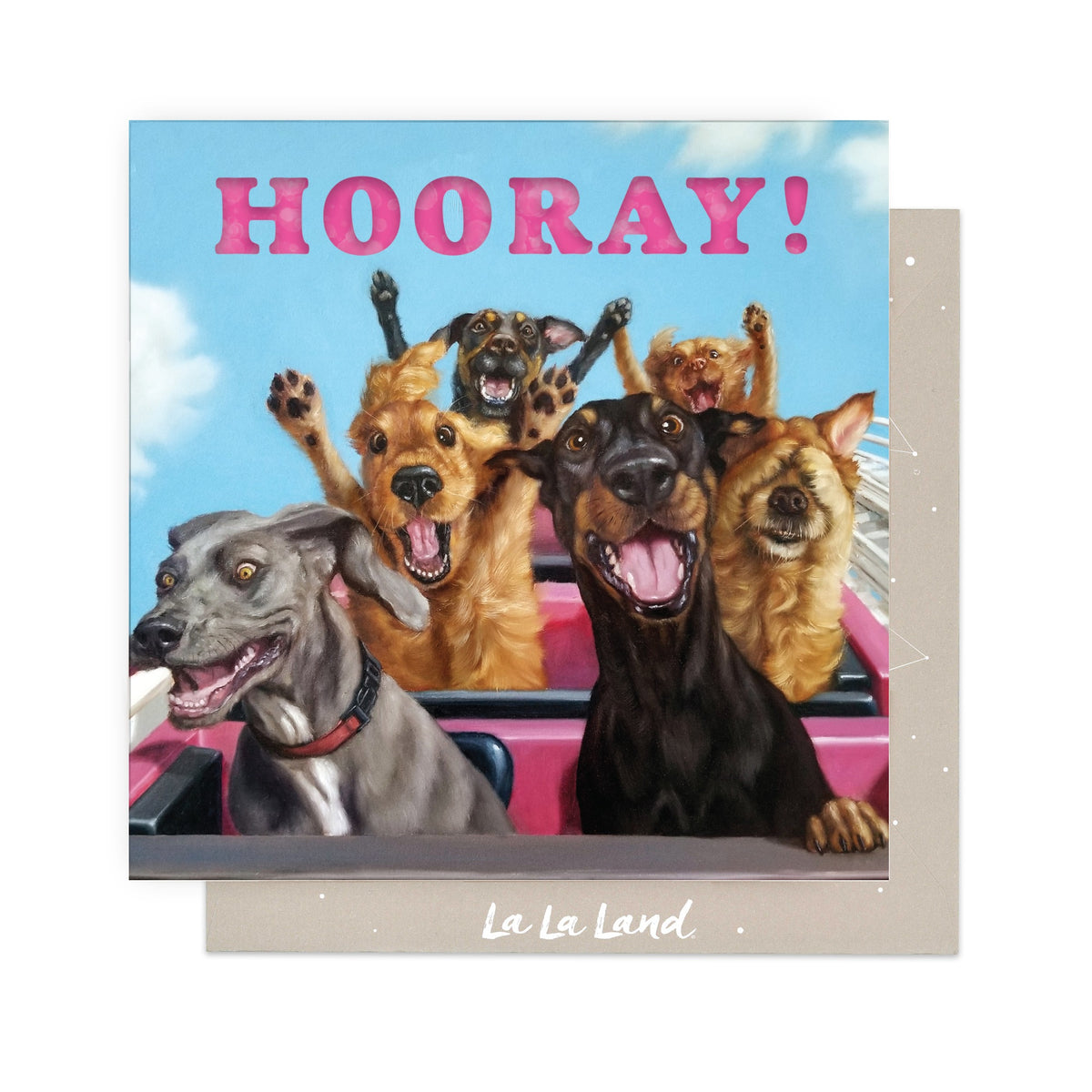 Greeting Card Rollercoaster Dogs