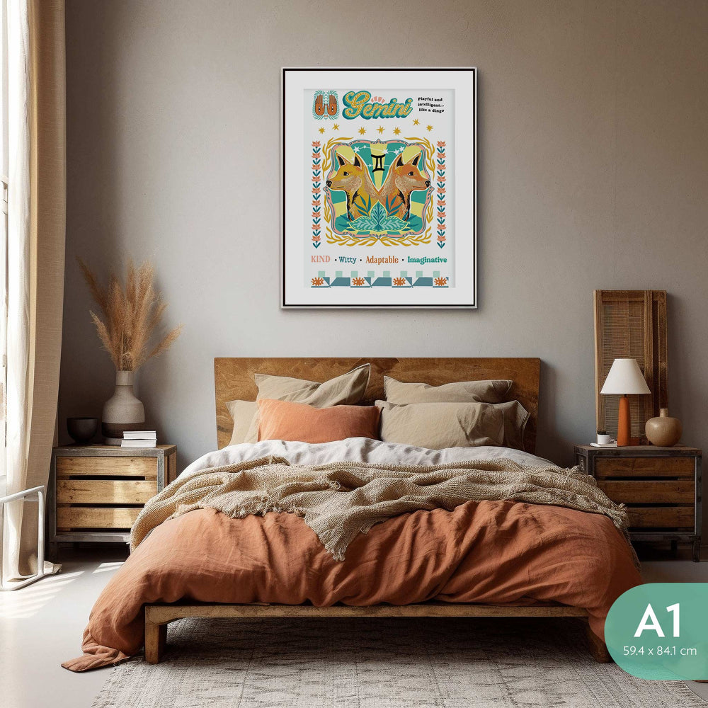 Art Print Aussie Astrology Gemini