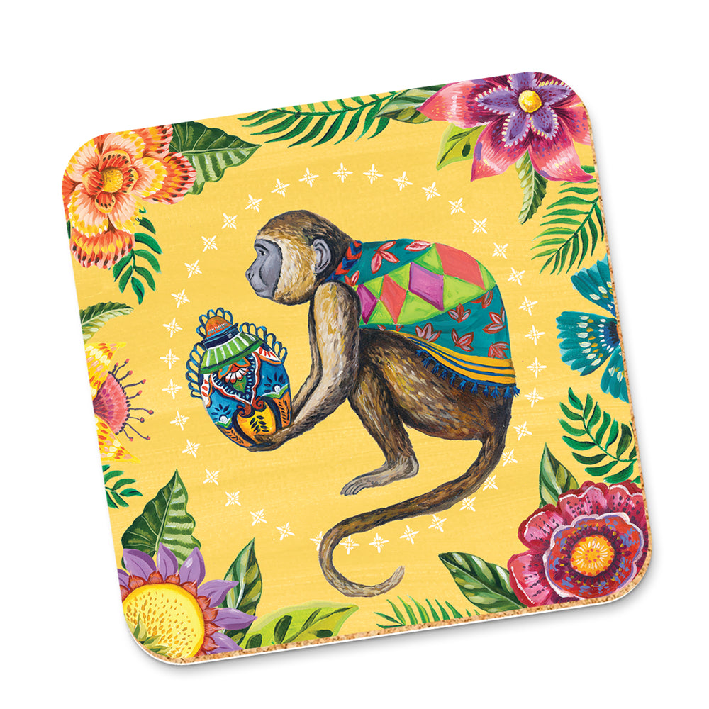 Corky Coaster Viva La Vida Monkey