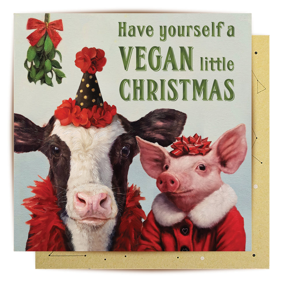 Greeting Card Vegan Little Christmas