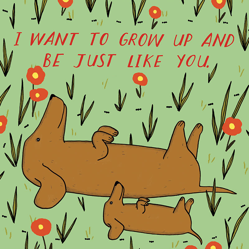 Greeting Card Daschund Dad