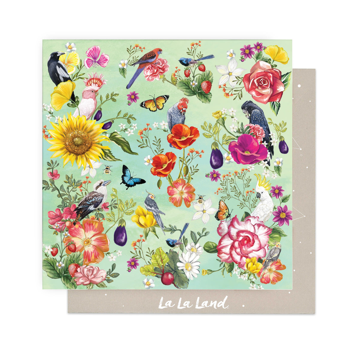 Greeting Card Secret Garden Birds