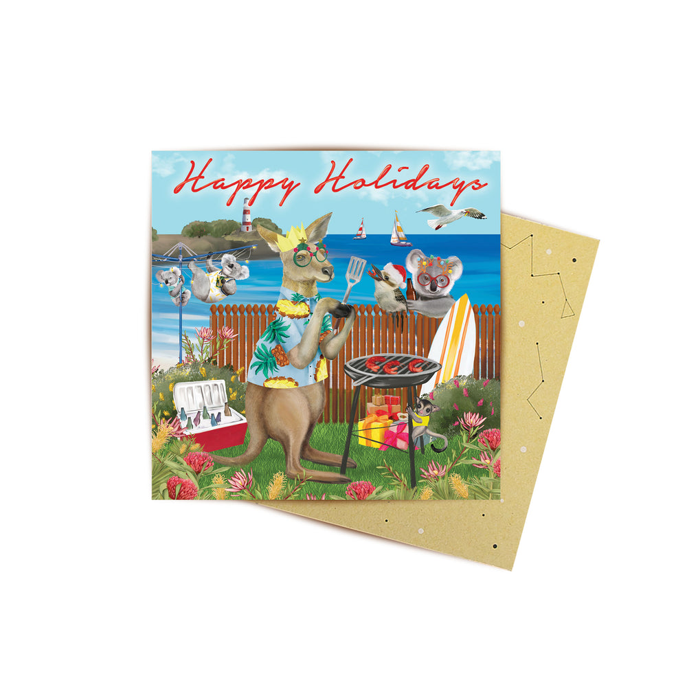 Mini Card Festive Happy Holidays