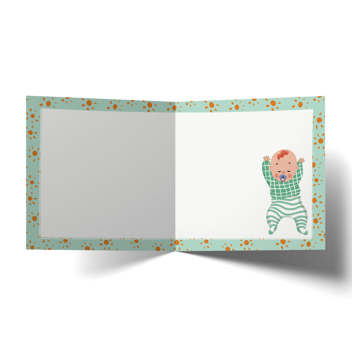 Greeting Card Cute Little Human Boy
