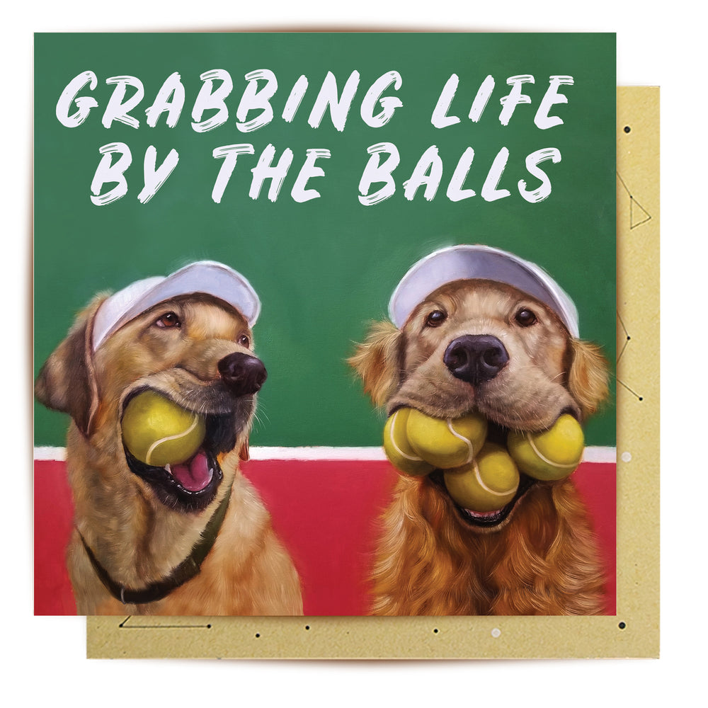 
                      
                        Greeting Card By The Balls
                      
                    