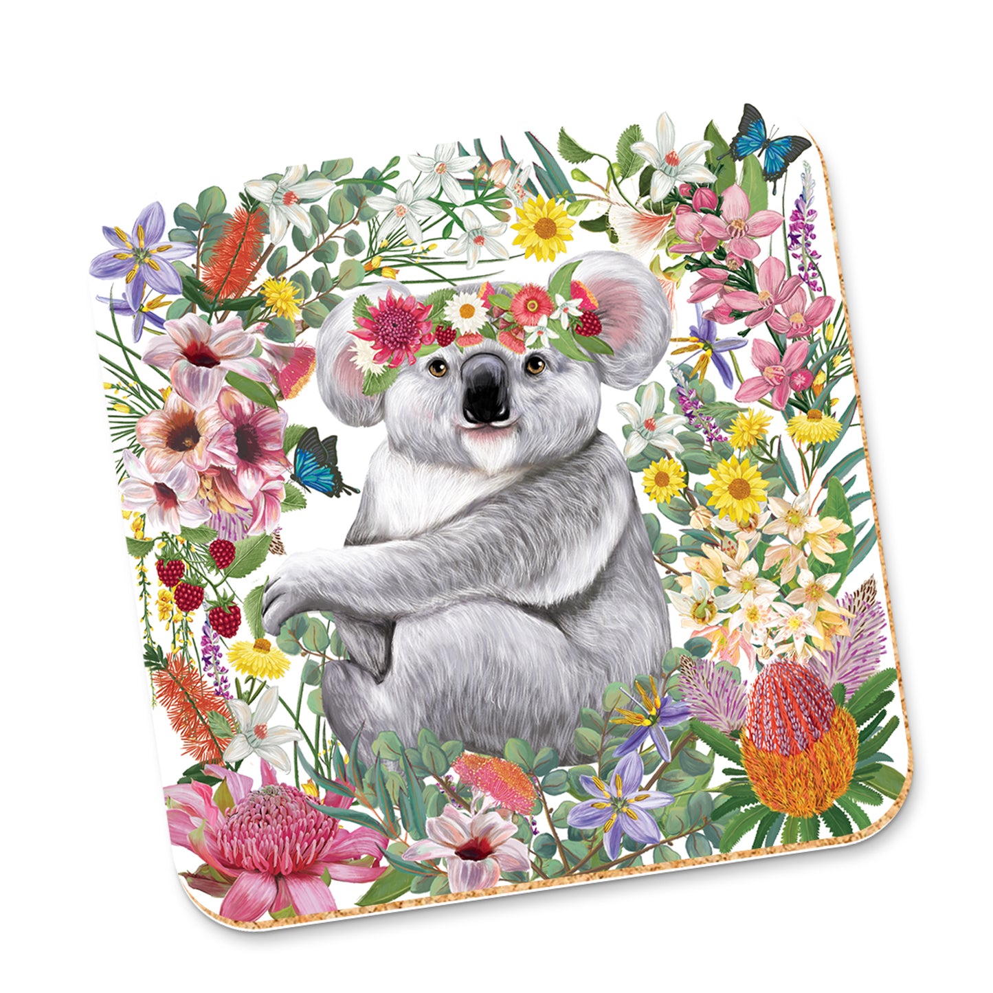 Corky Coaster Enchanted Garden Koala