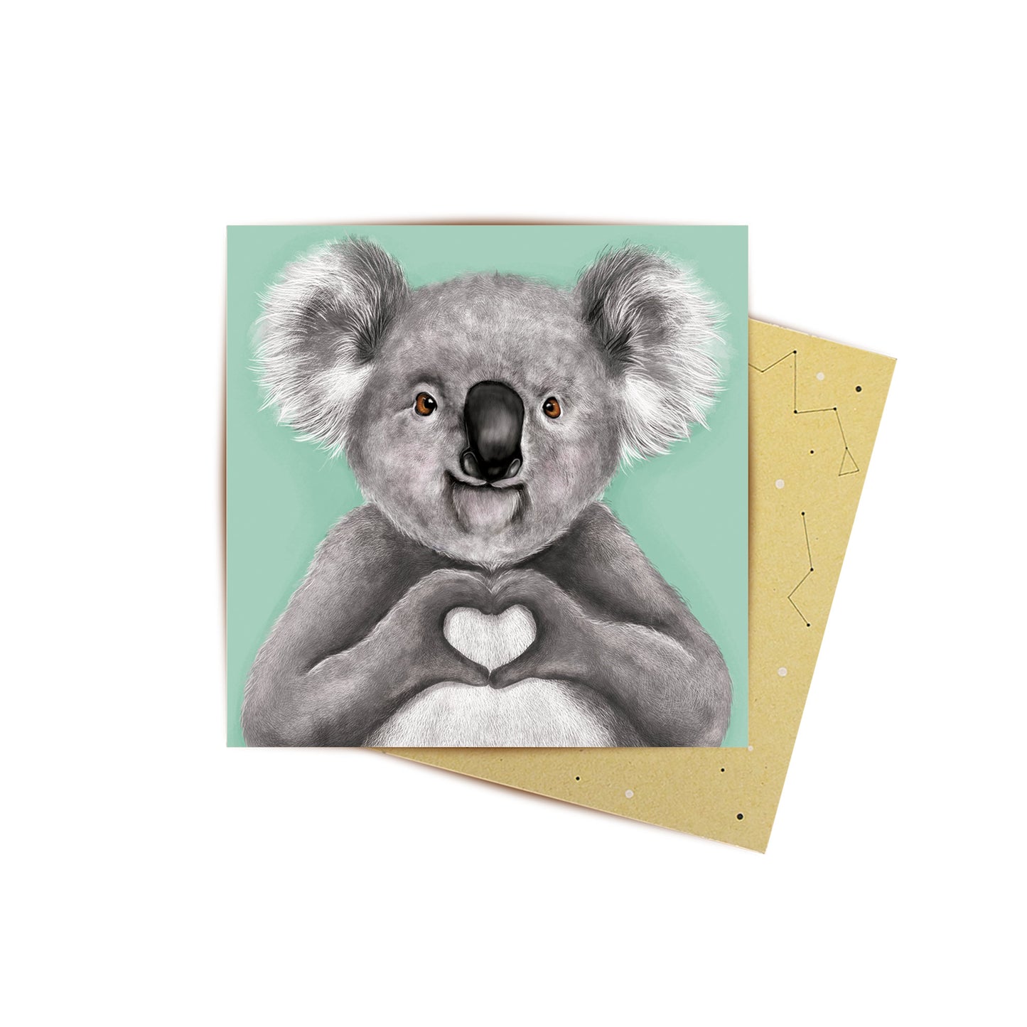 Mini Card Heart Koala